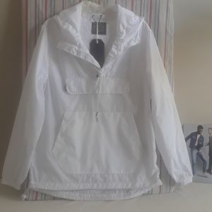 All White Wind Breaker Jacket